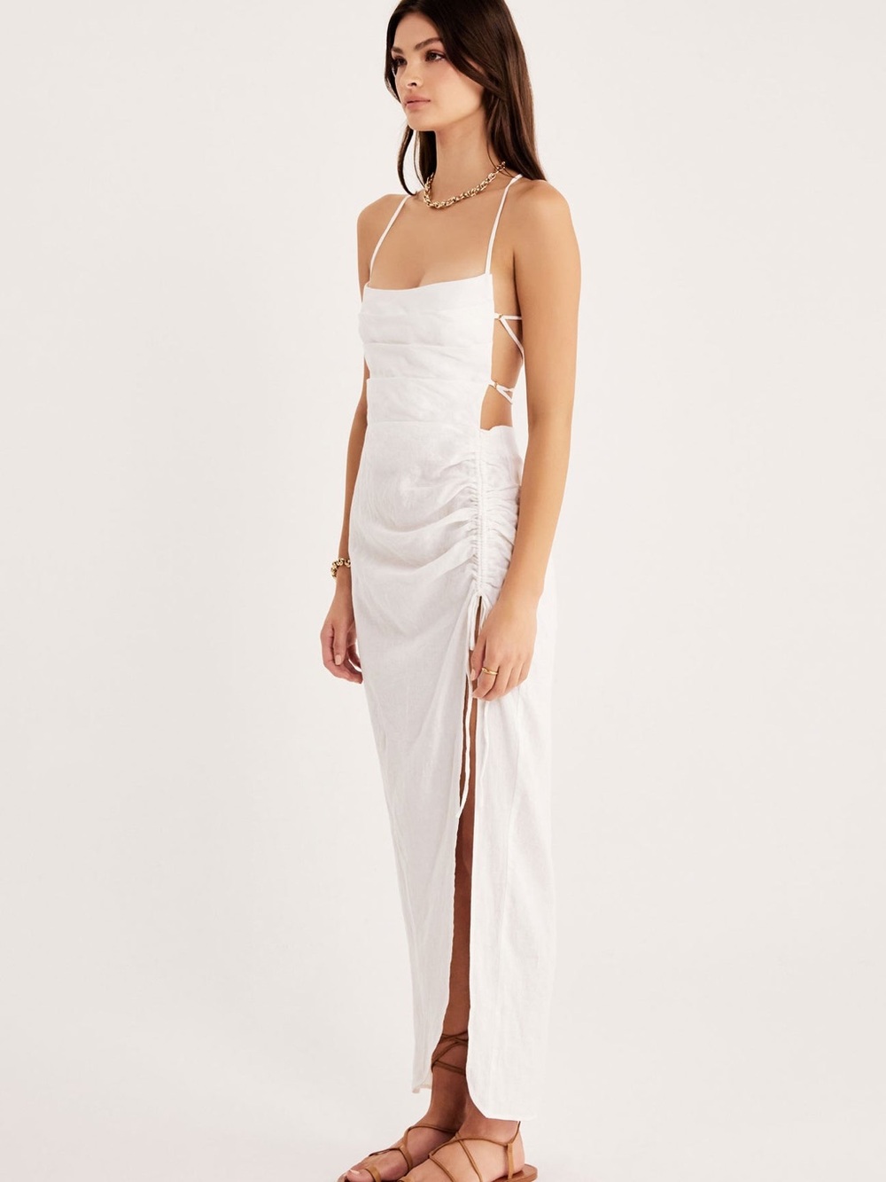 Rumer LOU LOU Maxi Linen Dress - Excellent Condition - XS - Very Flattering